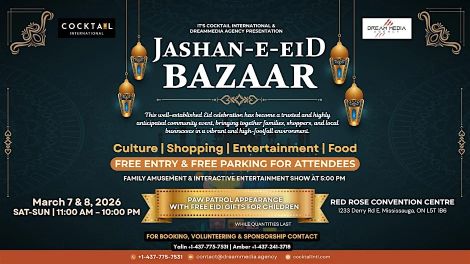 Cocktail International's Jashan-e-Eid Bazaar 2026 at Red Rose Convention Centre